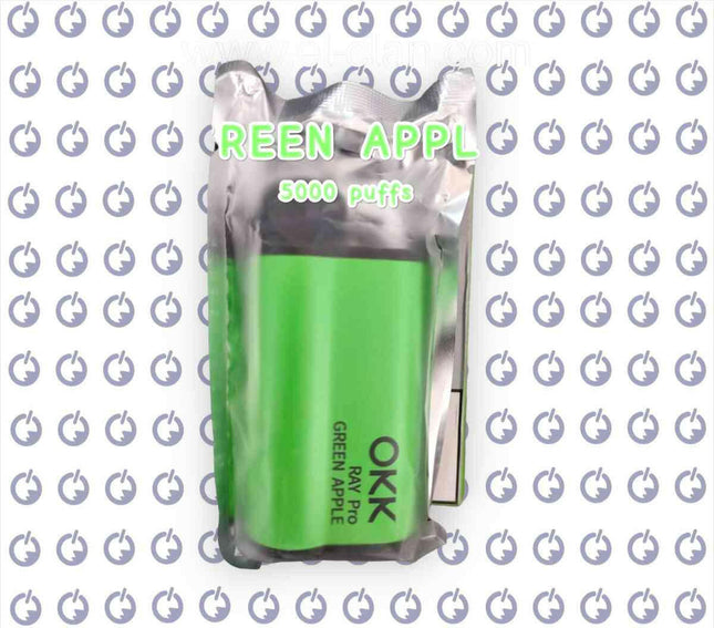 Okk  Ray Pro Green Apple Disposable تفاح - Okk Ray Pro -  الكلان فيب.