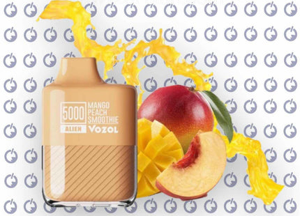 Vozol Alien 5000 Mango Peach Smoothie disposable مانجو خوخ سموزي - Vozol disposable -  الكلان فيب.