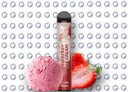 Vozol Bar Strawberry Ice Cream disposable 🍓 ايس كريم فراوله - Vozol disposable -  الكلان فيب.