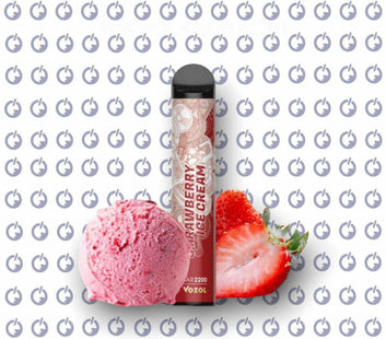 Vozol Bar Strawberry Ice Cream disposable 🍓 ايس كريم فراوله - Vozol disposable -  الكلان فيب.
