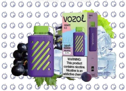Vozol Gear 10000 Grape Ice عنب ساقع - Vozol disposable -  الكلان فيب.