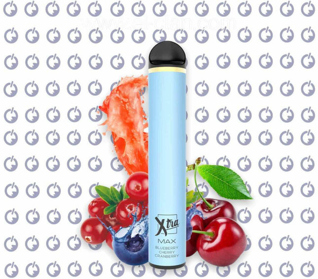 Xtra MAX Blueberry Cherry Cranberry disposable اكسترا ماكس توت كريز - Xtra Flavors -  الكلان فيب.