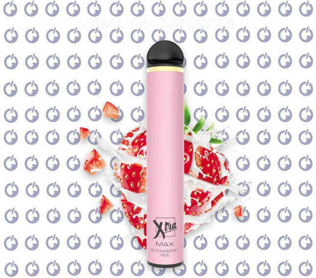 Xtra MAX Strawberry Milk disposable اكسترا ماكس فراوله بحليب - Xtra Flavors -  الكلان فيب.